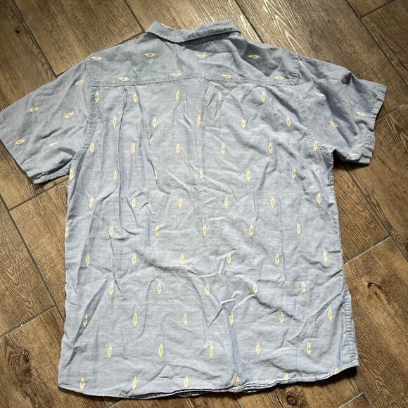 Roark Classic Fit 100% Cotton Short Sleeve Button Down tribal Aztec stitching XL - Picture 3 of 7